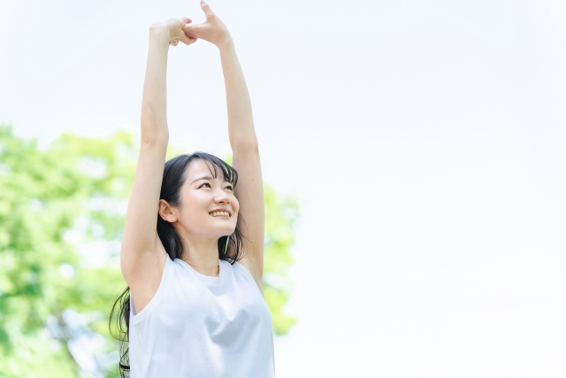 ストレスから解放された女性