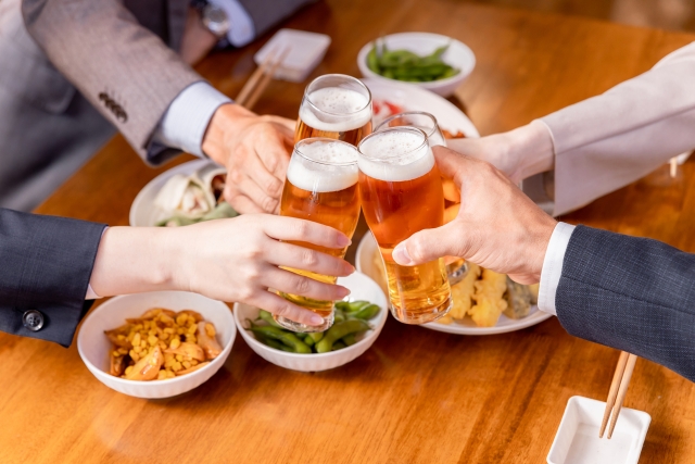 ビールで乾杯